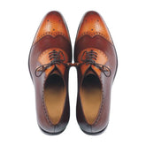 Spadera Handmade Leather Shoes - Trio-Ruskea